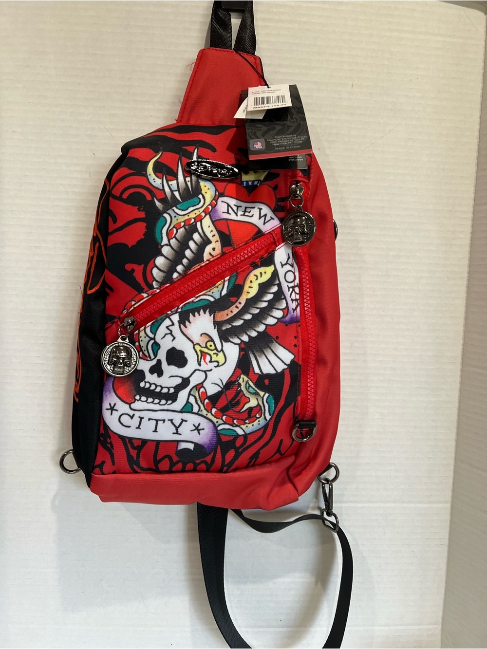 Ed Hardy Crossbody Bag New York City Design $100 MSRP-NWT